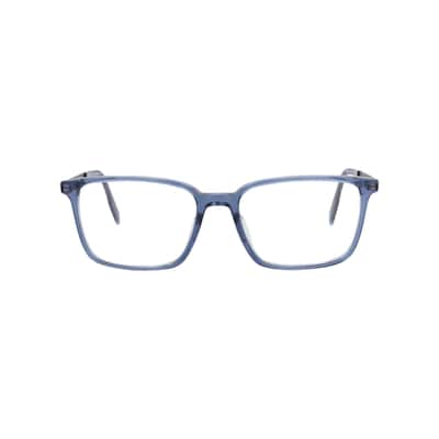 Maui Jim Square-Frame Acetate and Stainless Steel Optical Frames, Transparent Lens, Transparent Blue Frame