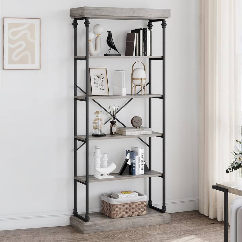 6 Tier Standing Storage Open Rack Bookshelf, Bookcase