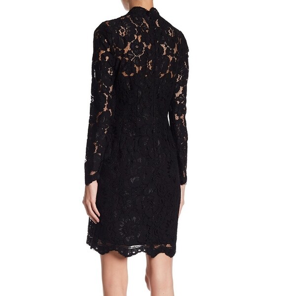 betsey johnson mock neck lace dress