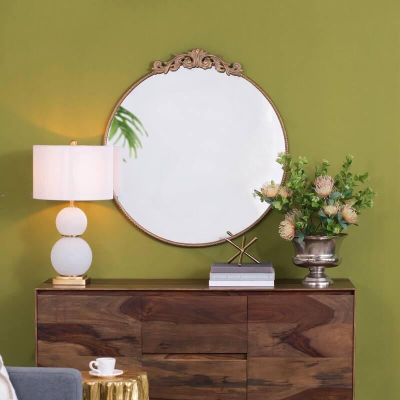 36" x 39" Classic Design Mirror with Round Shape