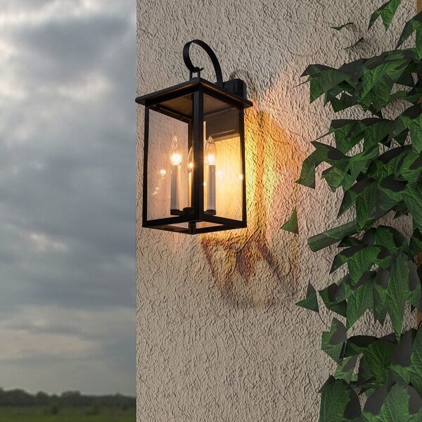 Maxax Black 3 - Bulb 19.88'' H Outdoor Wall Lantern with