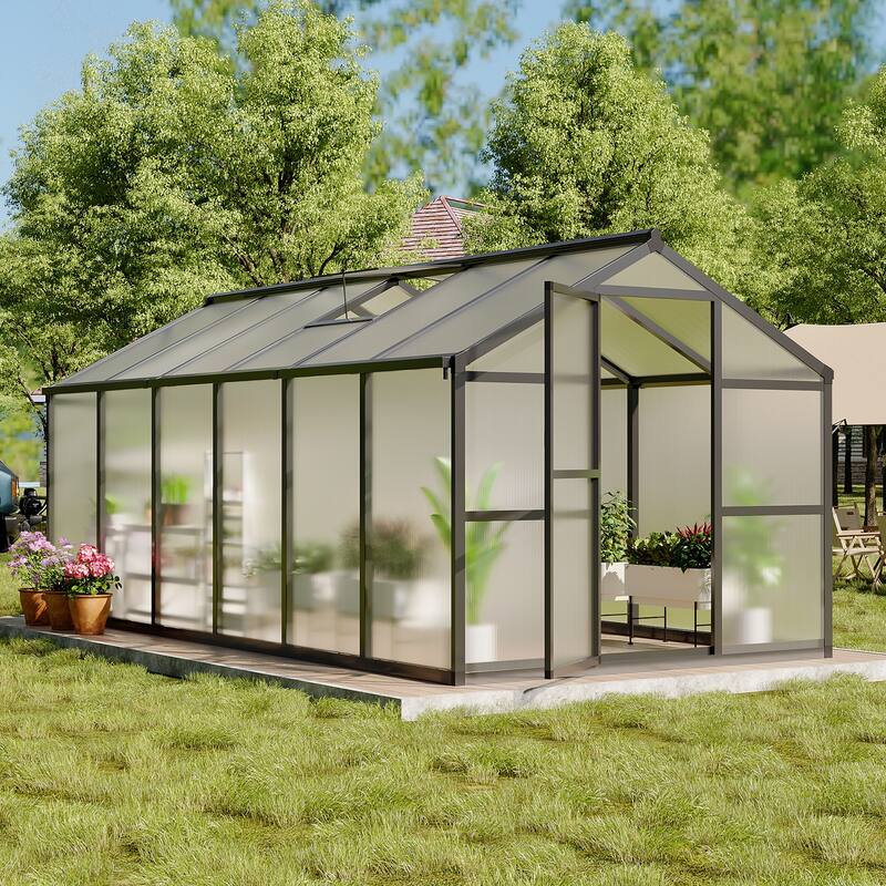 8x12 Ft Greenhouse for Outdoors,Large Walk-in Greenhouse
