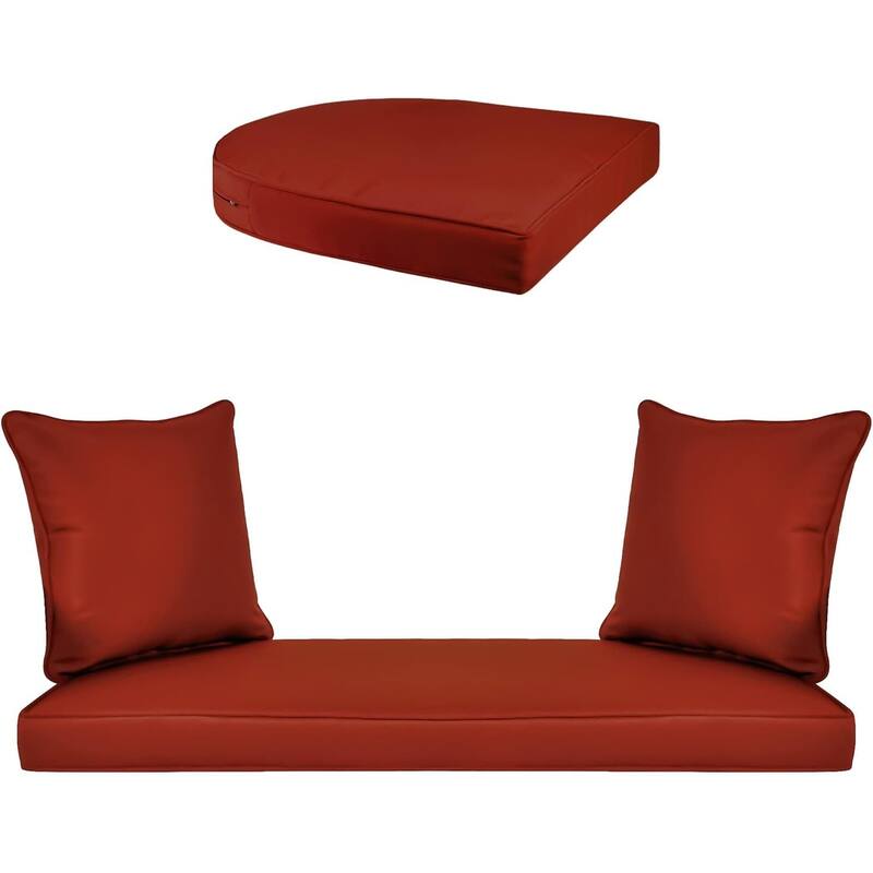 28 in. W White Cushion in Aluminum Frame Outdoor Porch Swing with CushionGuard and Stand