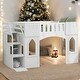 preview thumbnail 2 of 18, Elegant Twin Size Loft Bed with Storage Staircase and Window, White