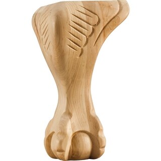 Hardware Resources Foot with Queen Anne Styling, 8"H x 4-1/2"W x
