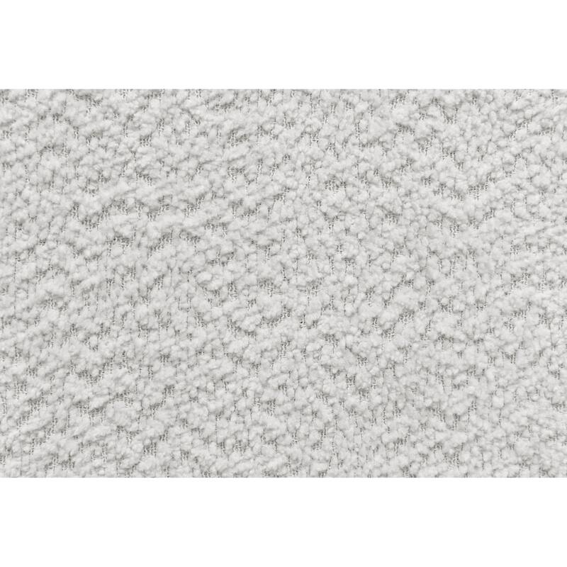 White and Black Upholstered Nightstand with LED Light