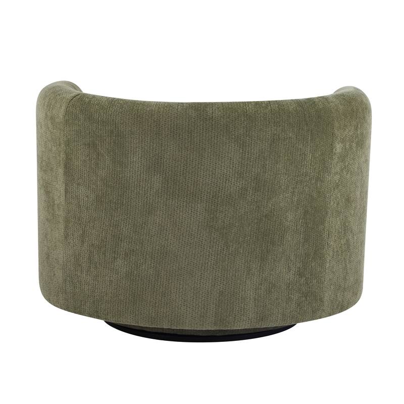 Christopher Knight Home - Swivel Green Fabric Accent Armchair with Lumbar Pillow
