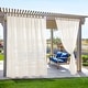 preview thumbnail 16 of 14, Deconovo Tab Top Waterproof Outdoor Sheer Curtains for Patio 2 Panels Beige - 100x96 Inch