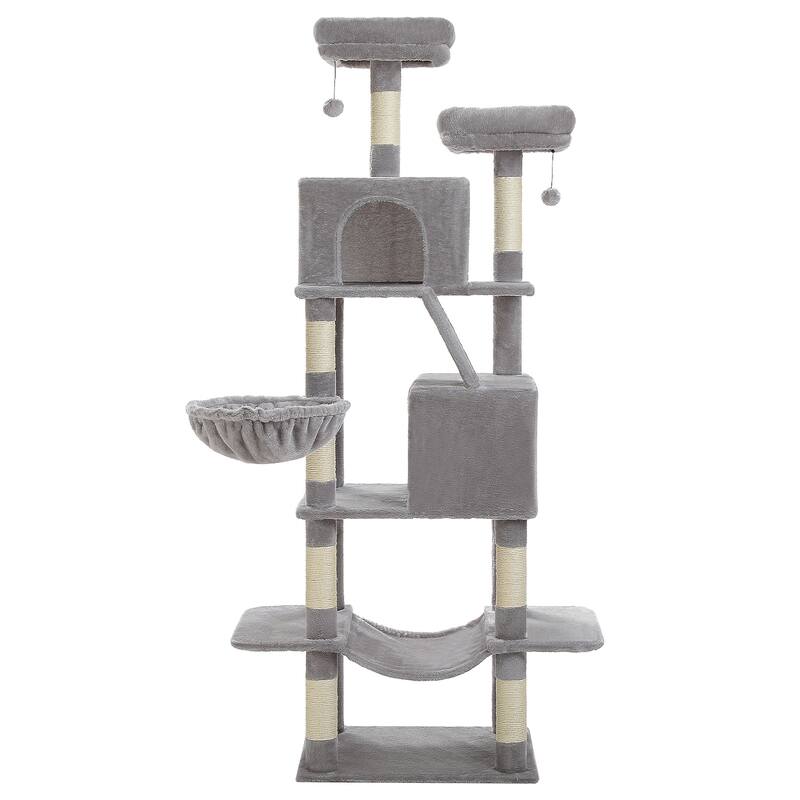 71" Large Cat Tree - Gray