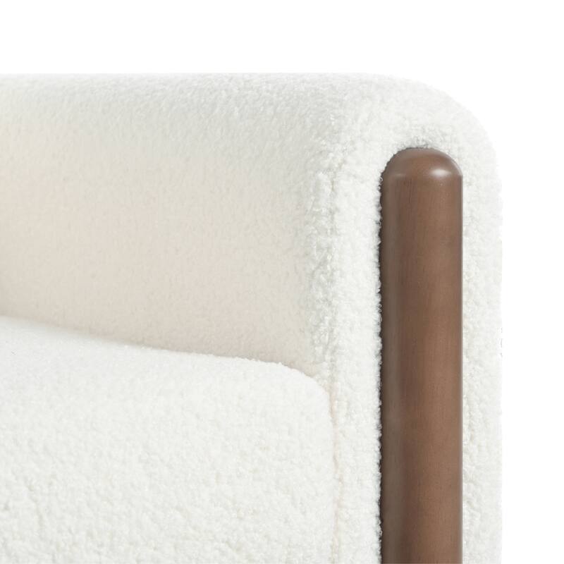 White 33.5" Upholstered Accent Chair