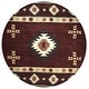 preview thumbnail 19 of 19, Alora Decor Ryder Southwestern Hand-tufted Wool Rug 10' Round - Burgundy