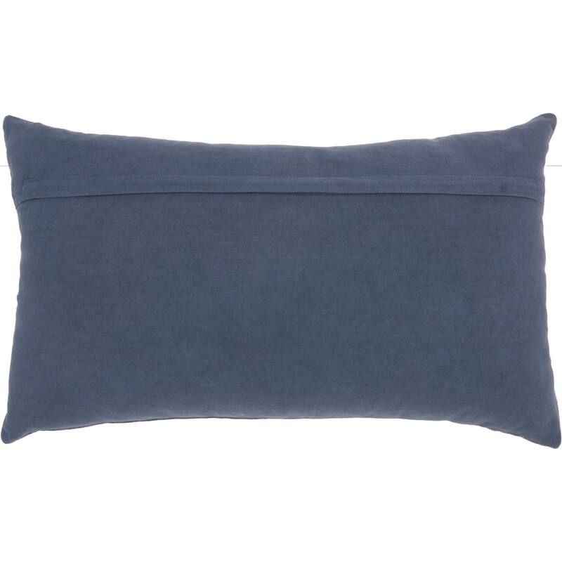 Pillow Metallic Florals 14" x 20" Midnight Indoor Throw Pillow