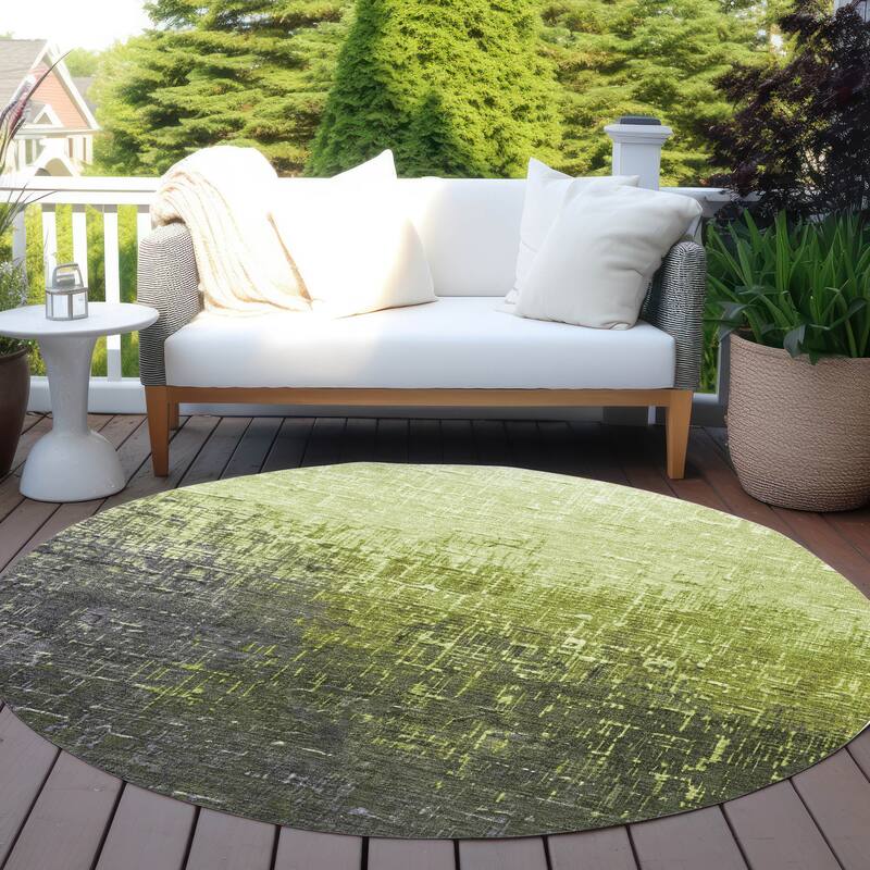 Machine Washable Indoor/ Outdoor Ombre Texture Chantille Rug