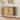 Elegant Curved Dining Cabinet with Curved Open Shelves, 2-Door, Woven Rattan Doors & Gold Trim for Dining Room, Natural