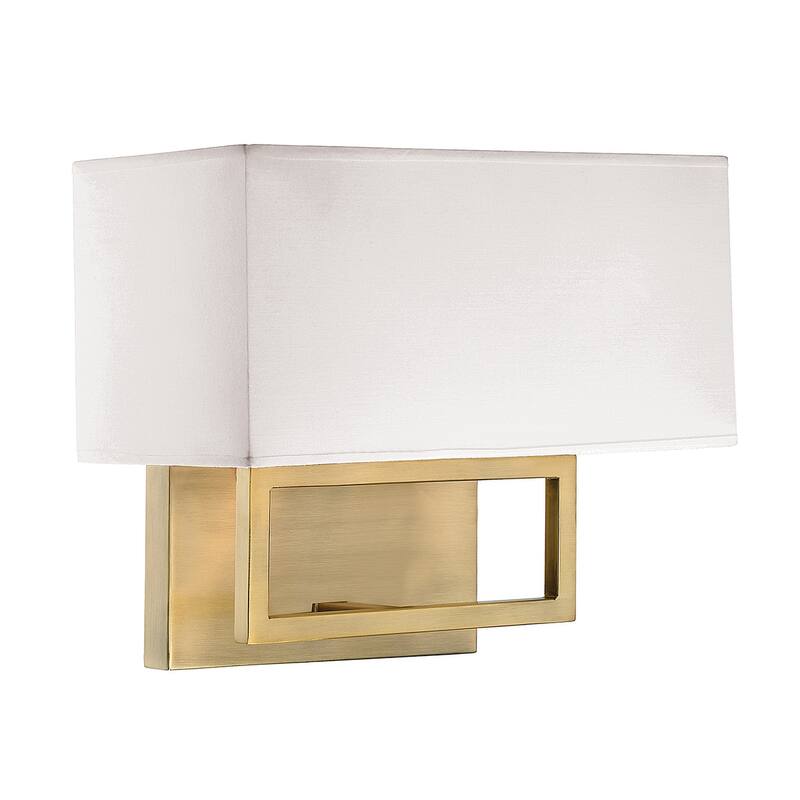 Trade Winds Avalon 2-Light Wall Sconce in Natural Brass
