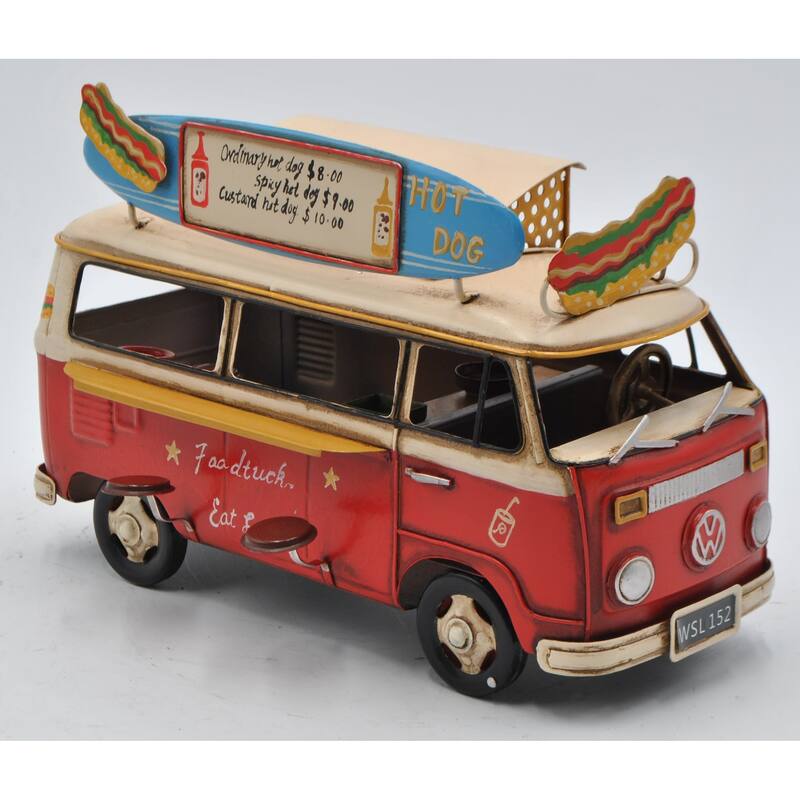 Volkswagen Vw Combi Kombie Retro Foof Truck Bus Die Cast Model Car