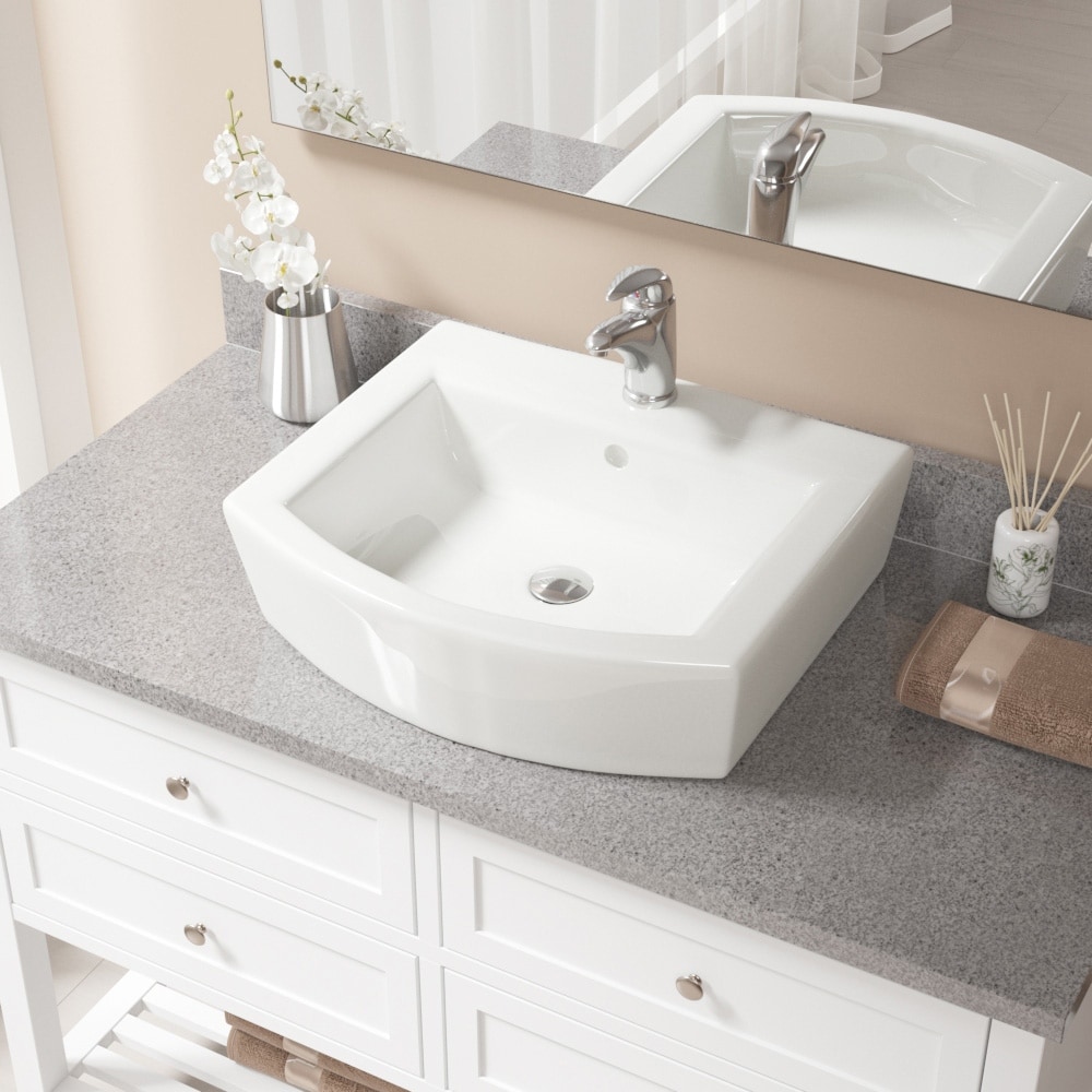 Bathroom Rectangle Undermount Sink w/Faucet Pop Up Drain Set Porcelain Make Up 