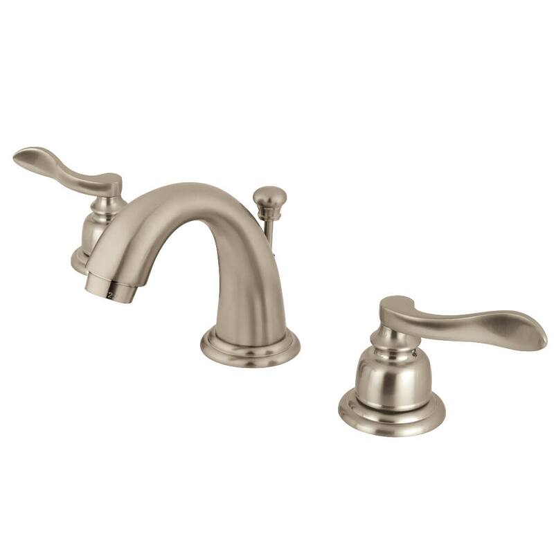 Kingston Brass NuWave French 1.2 GPM Widespread Bathroom Faucet with - Brushed Nickel