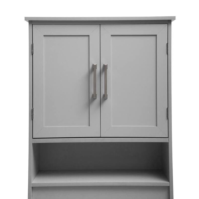 Modern Over the Toilet Cabinet with Shelves and Magnetic Closure Doors