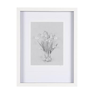 Botanical Sketches VI (Grey) Framed Art Print