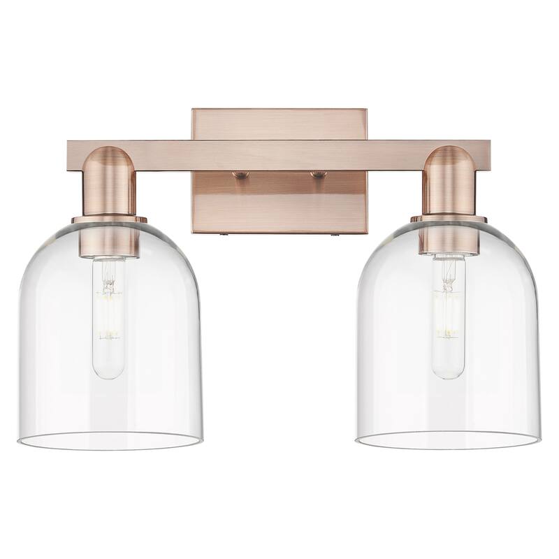 Innovations Lighting 716-2W-12-17 Bella Vanity Bella 2 Light 17" Wide - Antique Copper / Clear