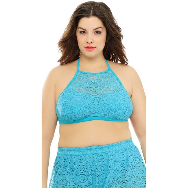 plus size crop top bikini