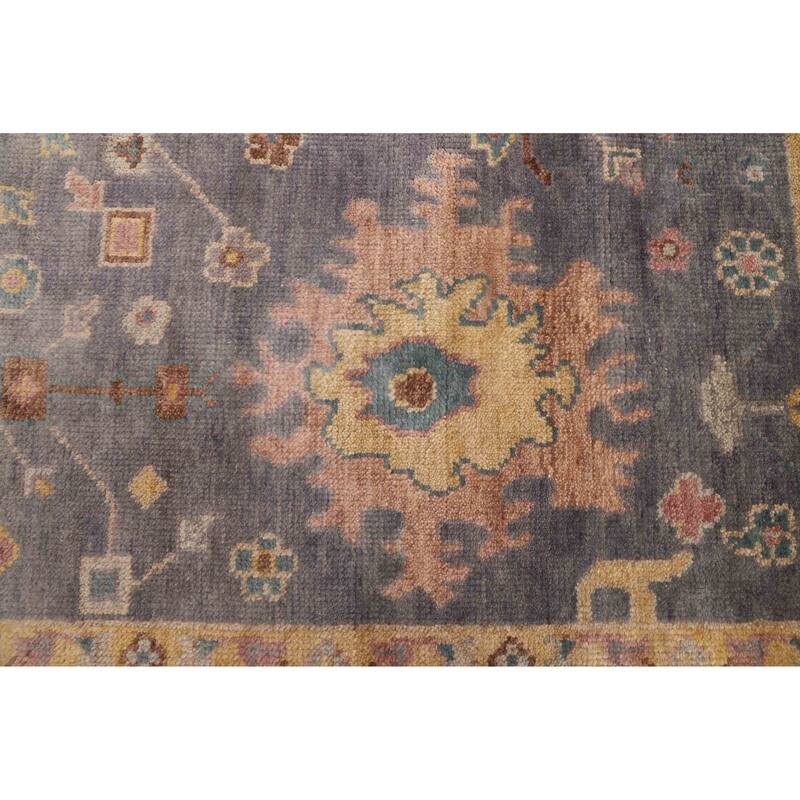 ECARPETGALLERY Hand-knotted Modern Oushak Grey Wool Rug - 7'11 x 9'8