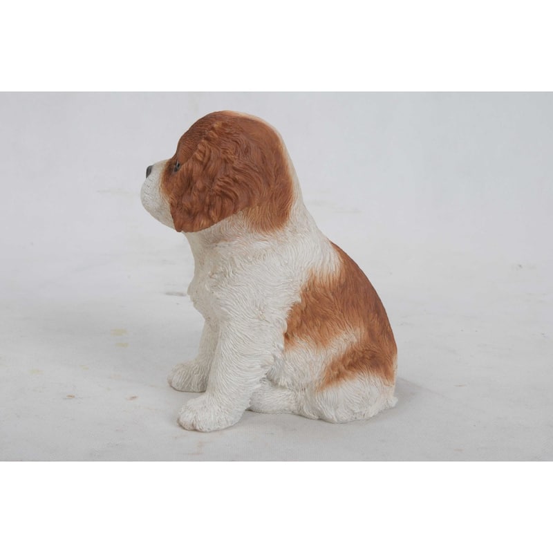 6" King Charles Puppy Outdoor Garden Statue