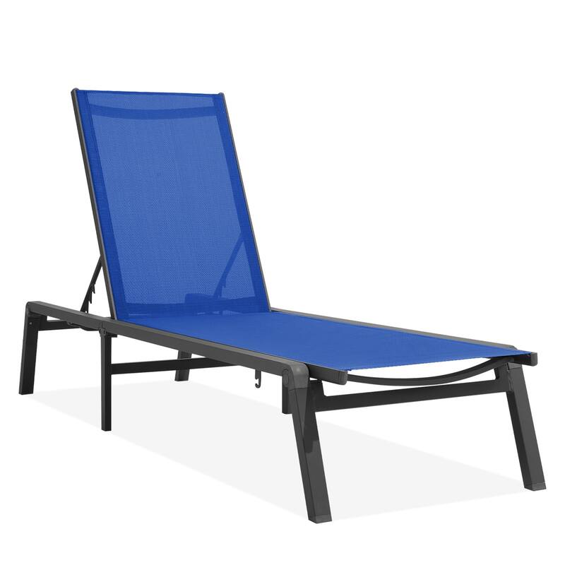 5-Position Reclining Folding Lounge Chair – Adjustable Backrest & Portable Relaxation