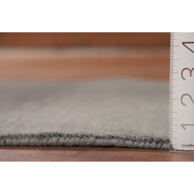 Gray Gabbeh Modern Foyer Rug Hand-Knotted Wool Carpet - 2'8"x 3'11"