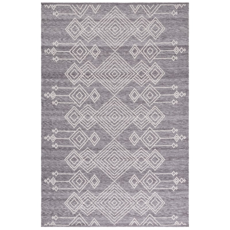 SAFAVIEH Kilim Nyla Moroccan Diamond Rug - 5' x 8' - Grey/Ivory