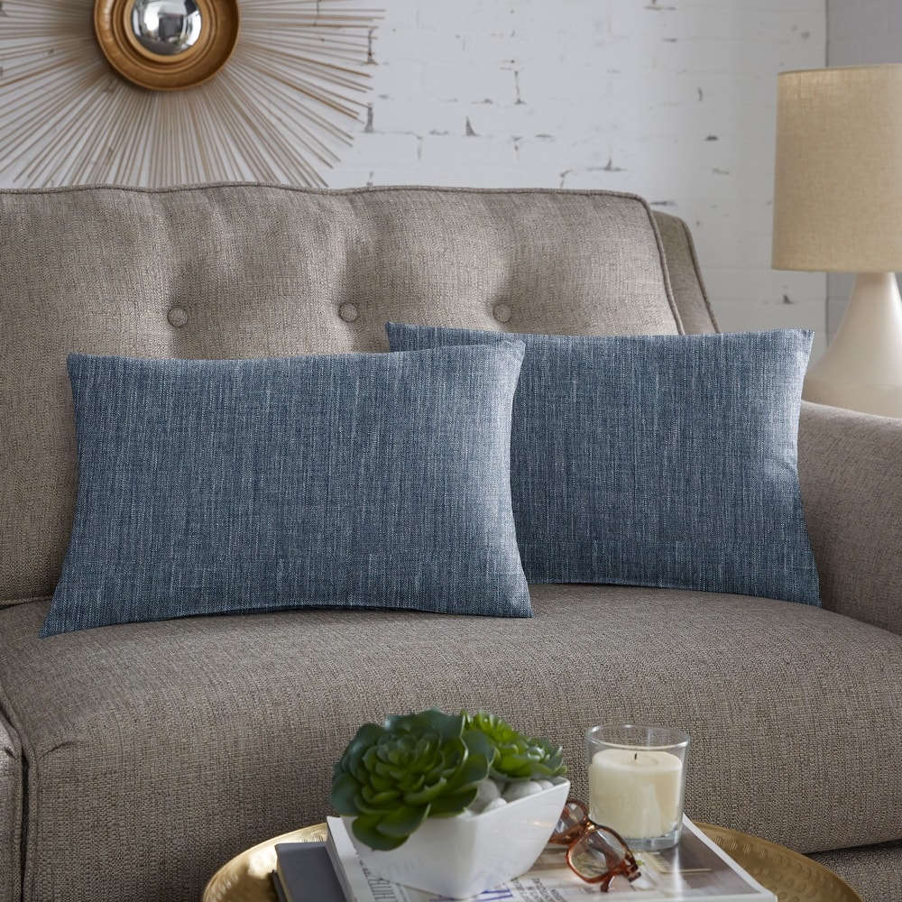 Sorra Home Linen Texture Pillows (Set of 2)