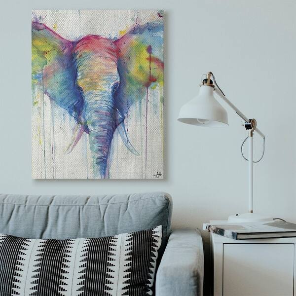 Shop Stupell Industries Colorful Abstract Elephant Portrait Animal
