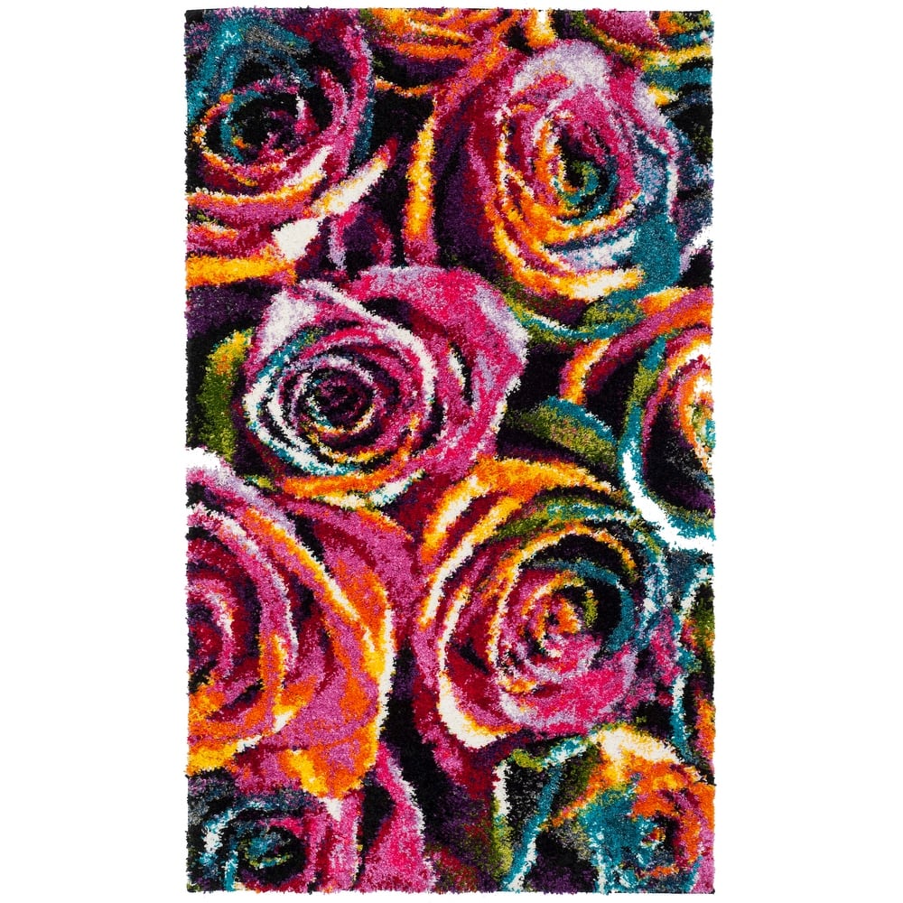 SAFAVIEH Fiesta Shag Bjort Rose Rug