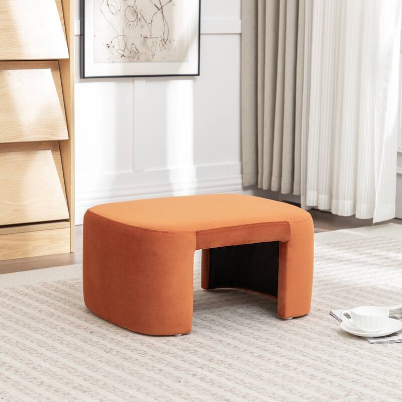SEYNAR Modern Velvet Rectangle Accent Ottoman