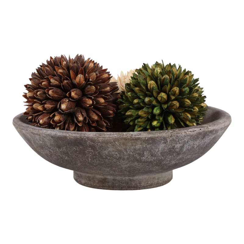 Terracotta Decorative Bowl Rustic Finish Diameter Weathered - 4" Brown - 11.5" x 11.5" x 3.75"