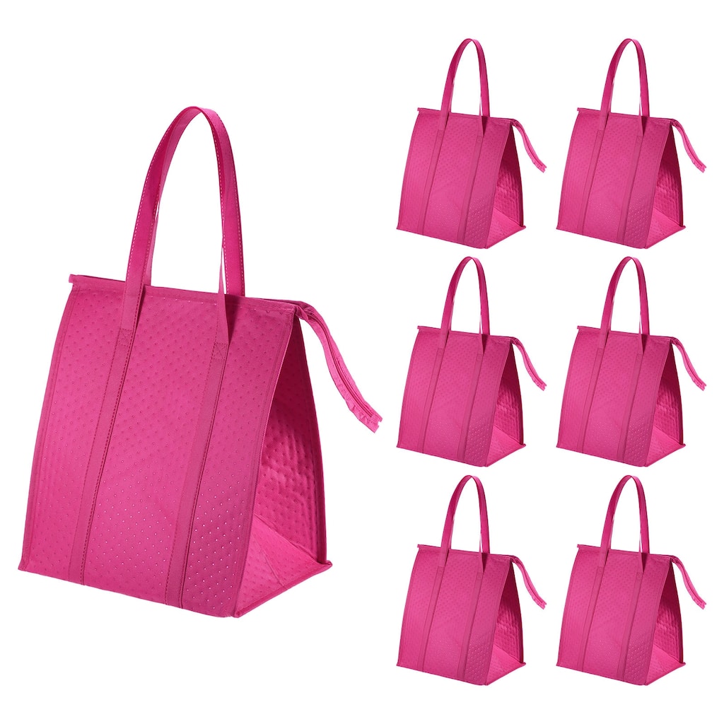 6Pcs Reusable Grocery Bag Non-Woven Foldable Thermal Insulation Bag