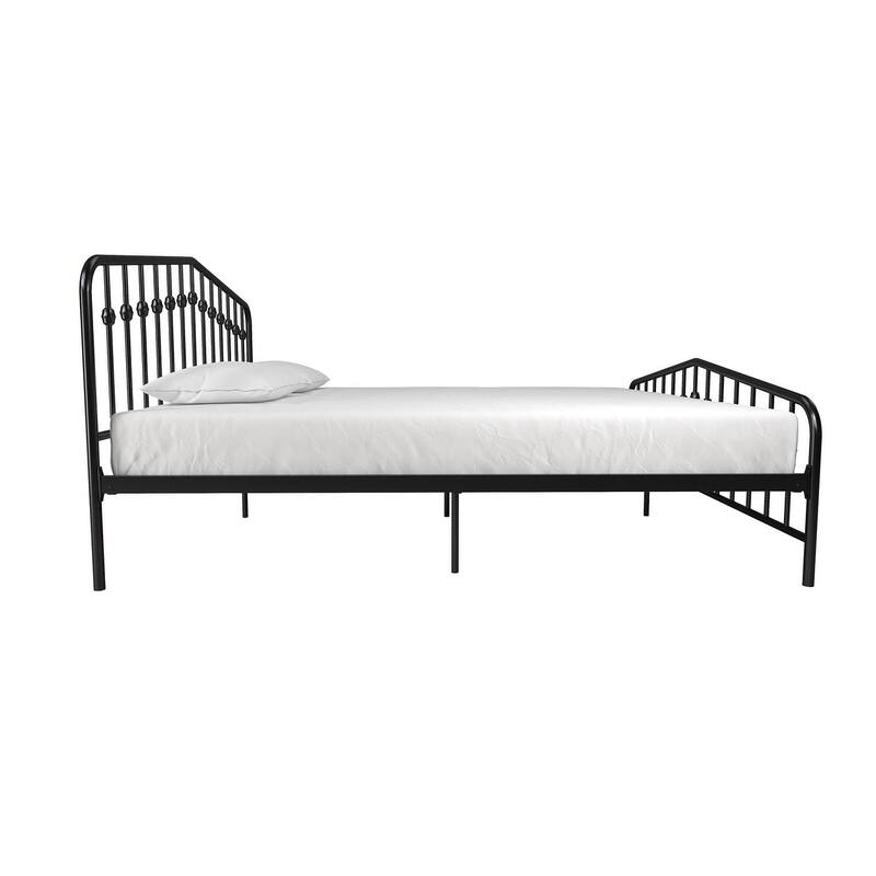 Bushwick Metal Bed, Modern Design, King Size - Black