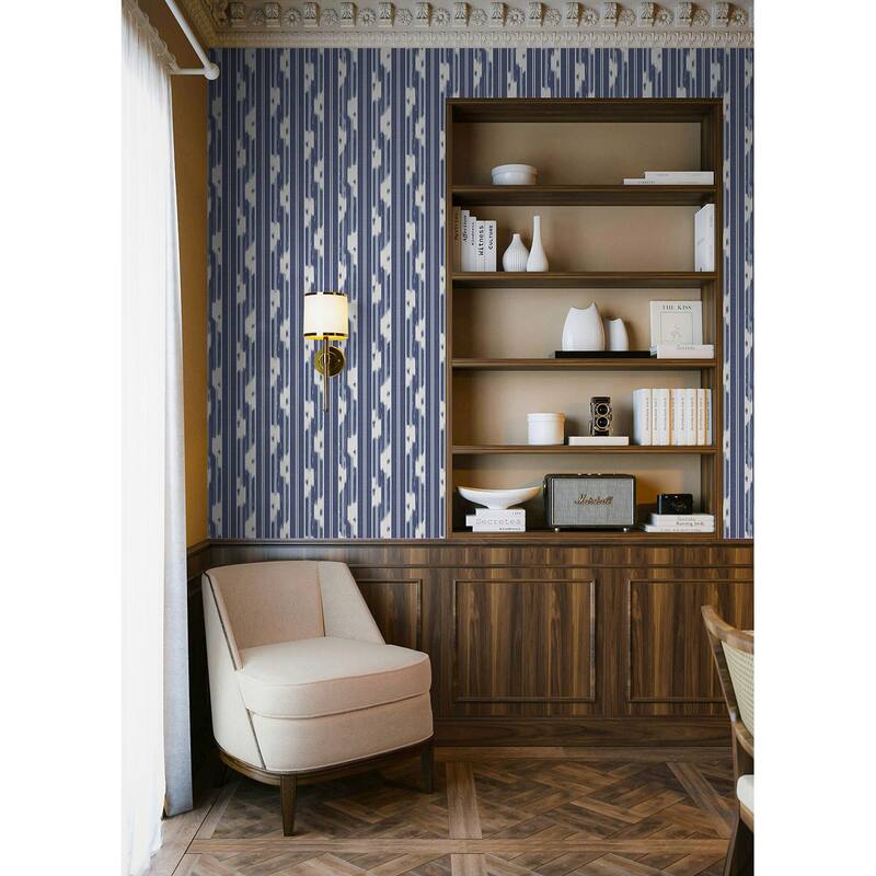 NuWallpaper Waverly Ojai Blue Peel and Stick Wallpaper - N/A