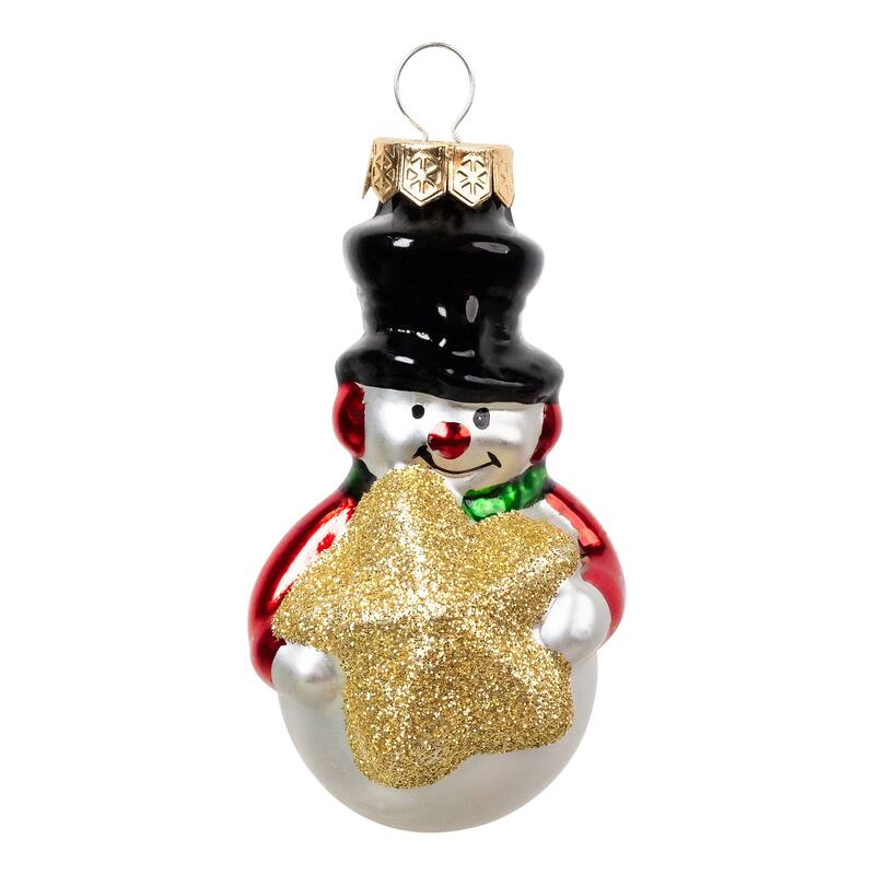 5ct Colored Festive Holiday Christmas Figurine Ornaments 3.5"