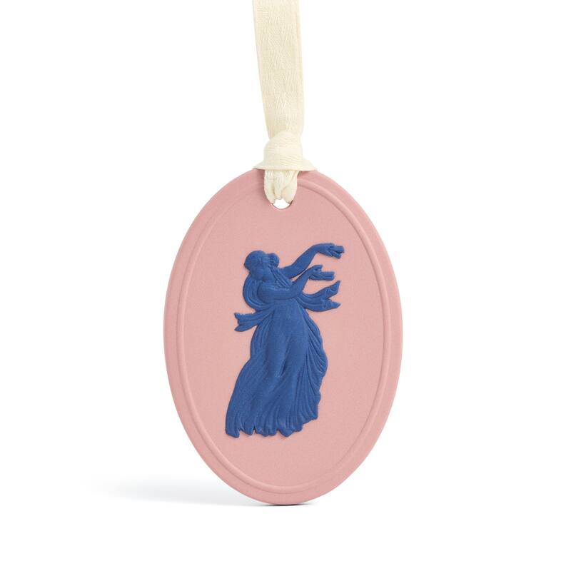 Wedgwood Festive Balance Jasper Ornament, Pink & Saxton
