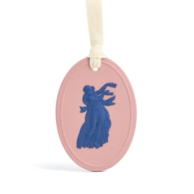 Wedgwood Festive Balance Jasper Ornament, Pink & Saxton
