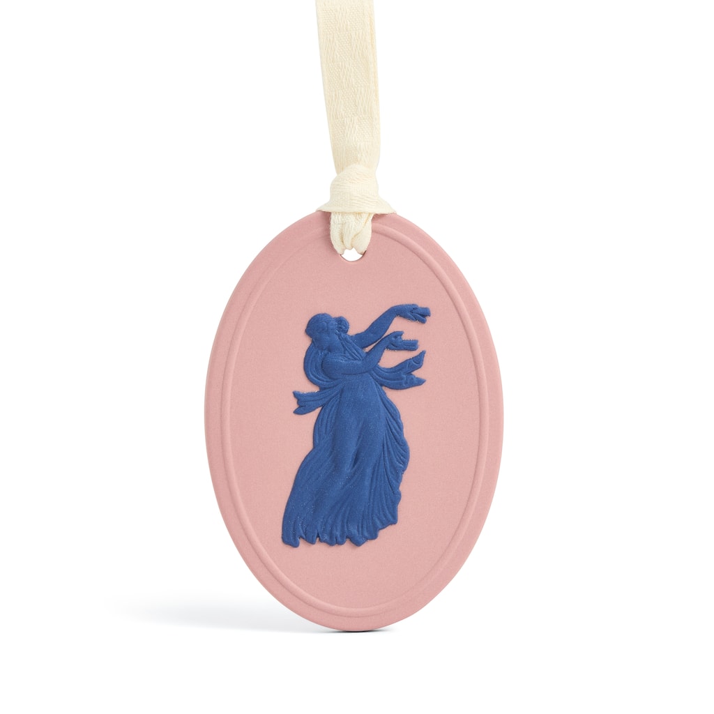 Wedgwood Festive Balance Jasper Ornament, Pink & Saxton