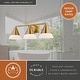 preview thumbnail 4 of 9, Winthrop 3-Light 25.25 in. Modern Bathroom Vanity Lighting Fixture, Glass Shade, Dimmable, LED Compatible, Wall Mount
