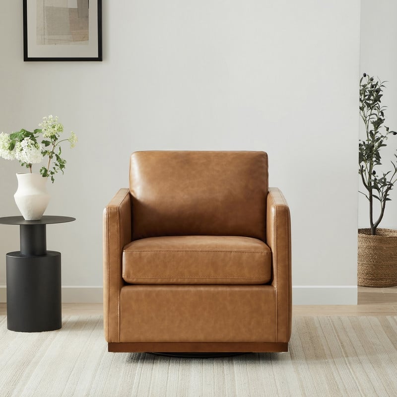 Spruce & Spring Shane Modern Swivel Accent Arm Chair