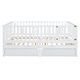 preview thumbnail 51 of 118, Wood Cribs Convertible Toddler Bed with Fence Guardrails and 2 Drawers Split into Independent Floor Bed and Daybed Slat Support