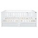 preview thumbnail 20 of 41, Wood Daybed with Fence Guardrails and 2 Drawers, Split into Independent Floor Bed & Daybed,Full/Twin