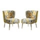 preview thumbnail 45 of 67, Almira Living Room Armless Accent Chair Set of 2 with Elegant Pattern