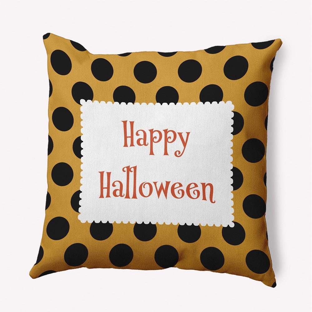 Halloween Happy Halloween Dots Accent Pillow