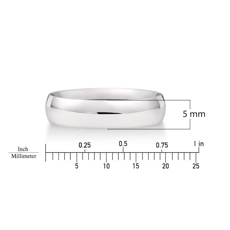 Clover White Gold Comfort Fit Wedding Band